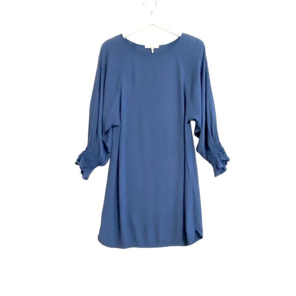 Maje Blue Realiste Crape Shift Dress Size Small (size 1 of 5) - Picture 1 of 14